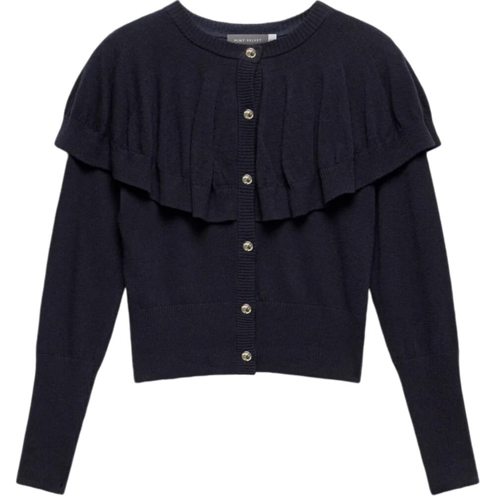 Mint Velvet Navy Cape Detail Cardigan